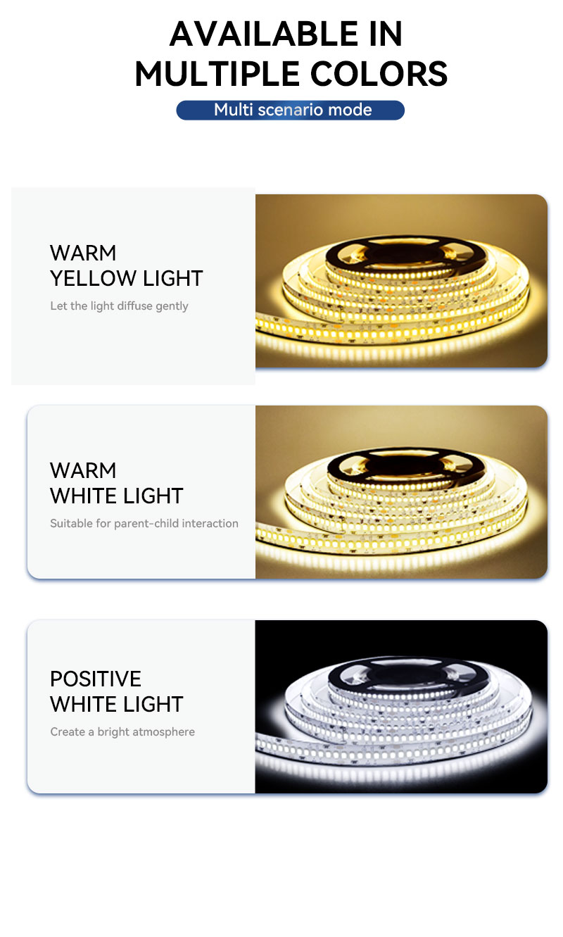 Single Color Strip Lights with Multi-Color